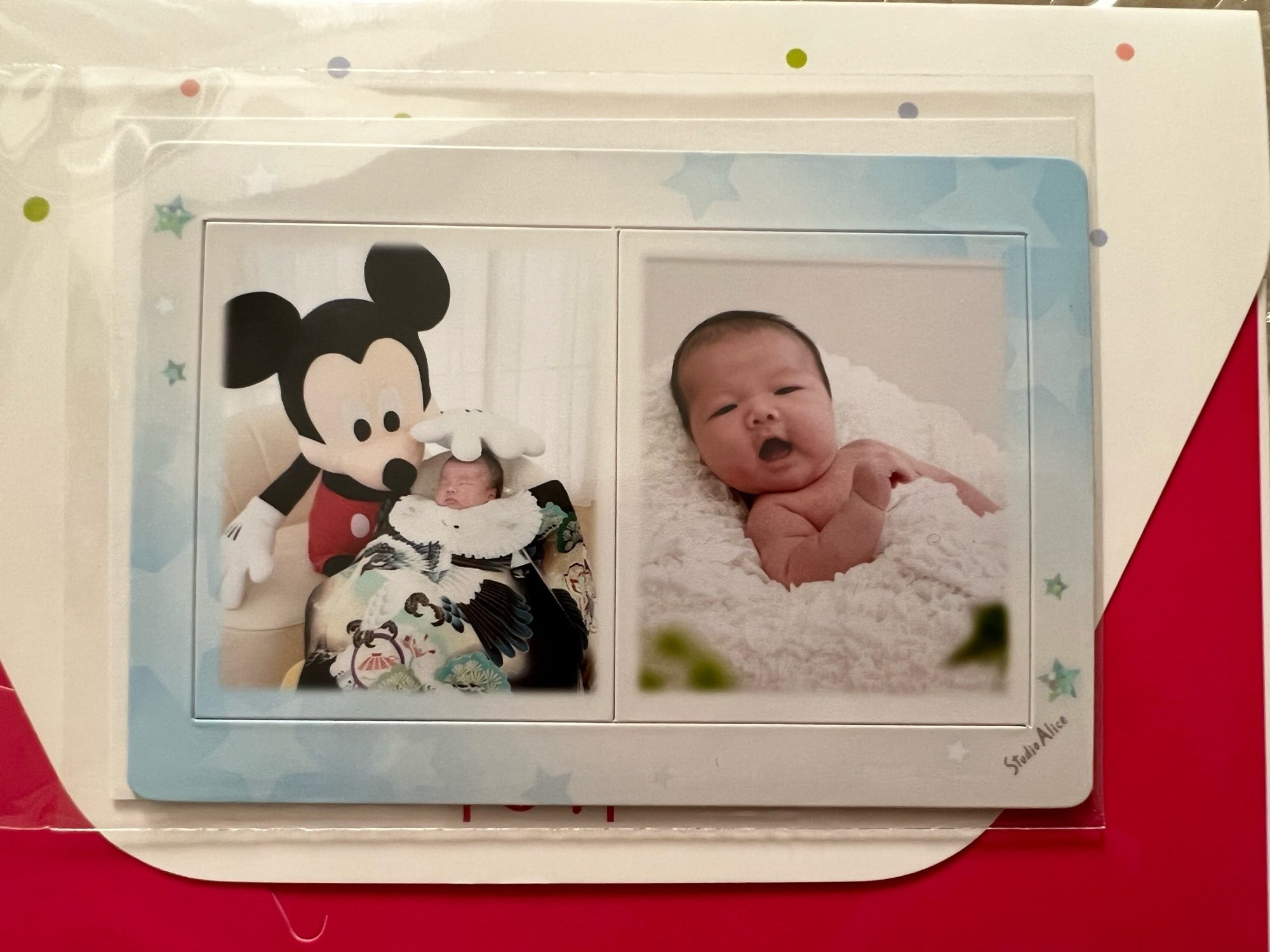 スタジオアリスでのお宮参り記念写真